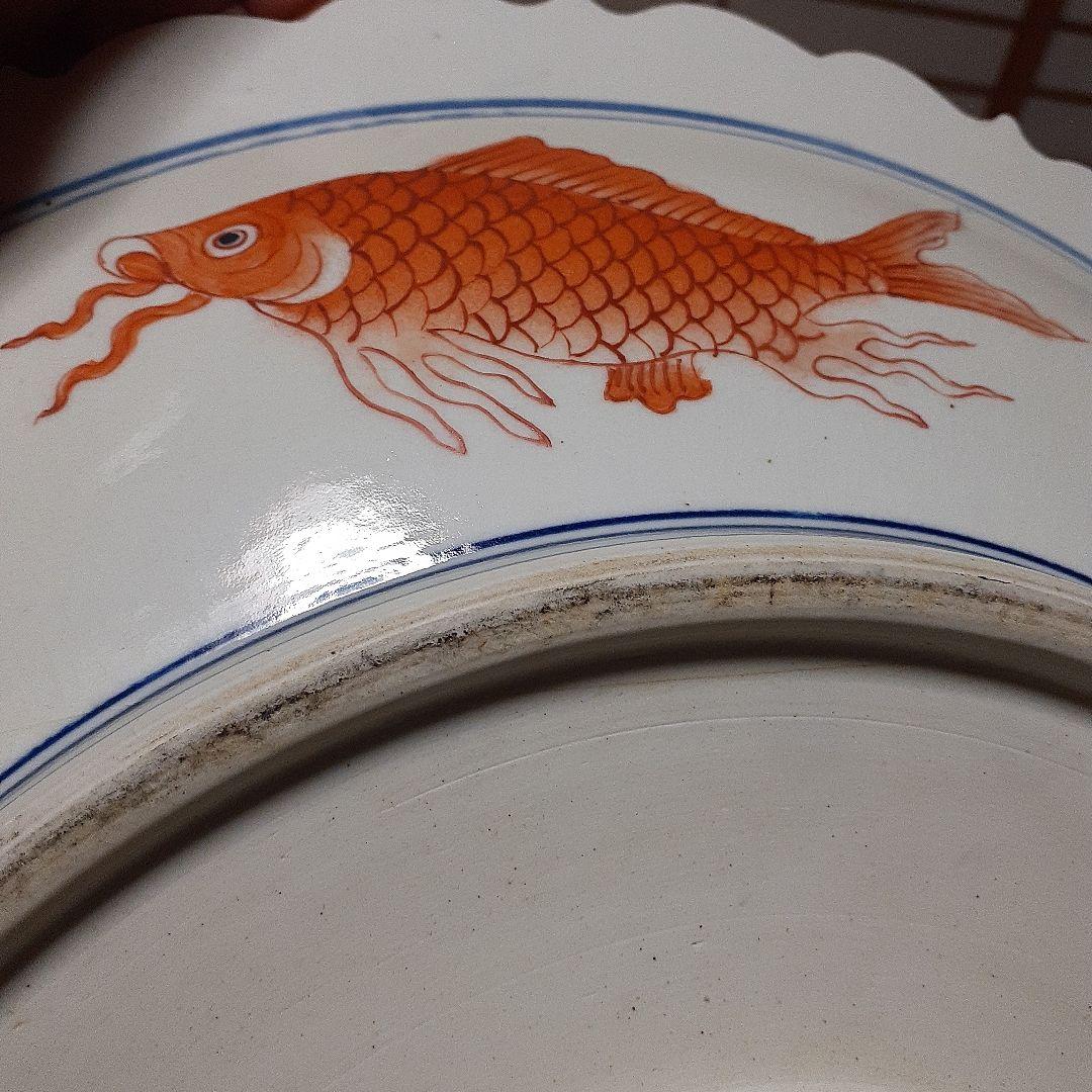 中国大明嘉靖年製魚藻文大皿