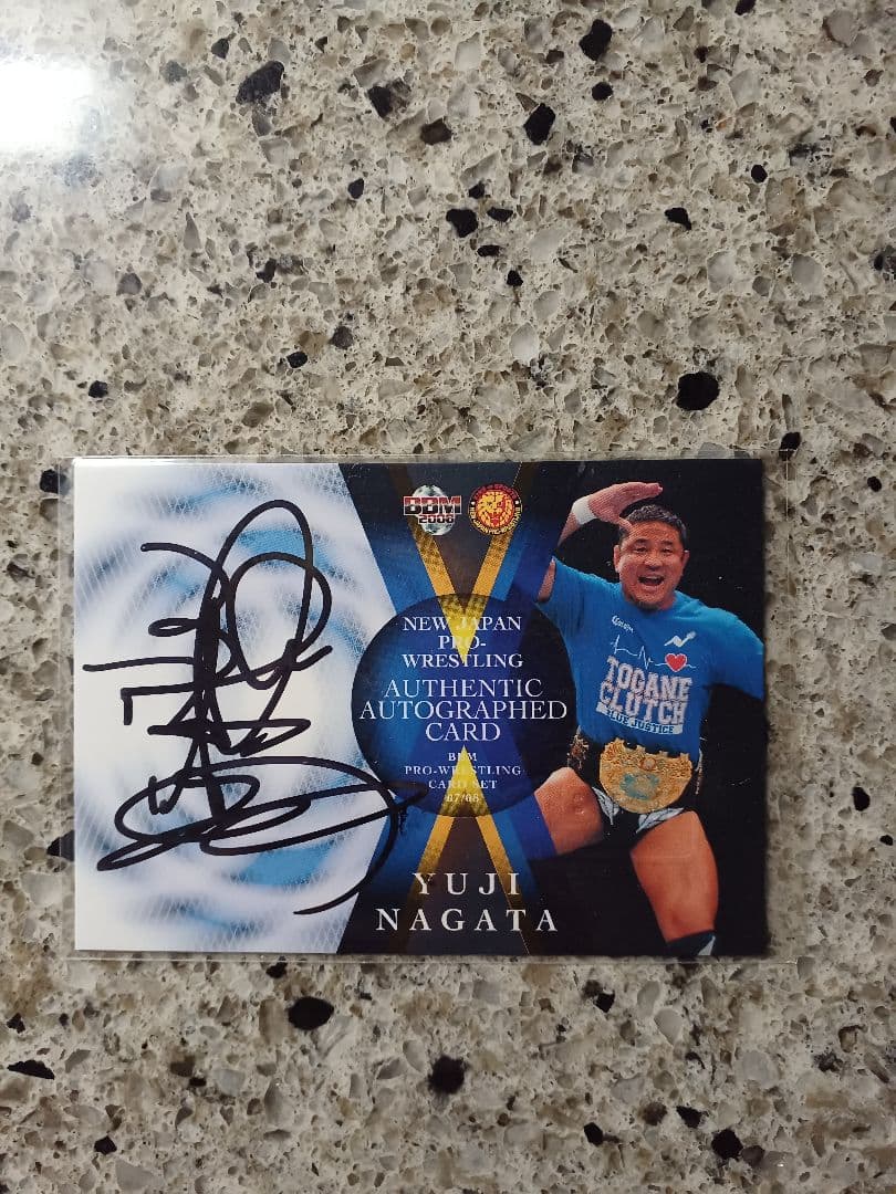 BBM 2008 新日本プロレス　永田裕志　直筆サインカード　/60