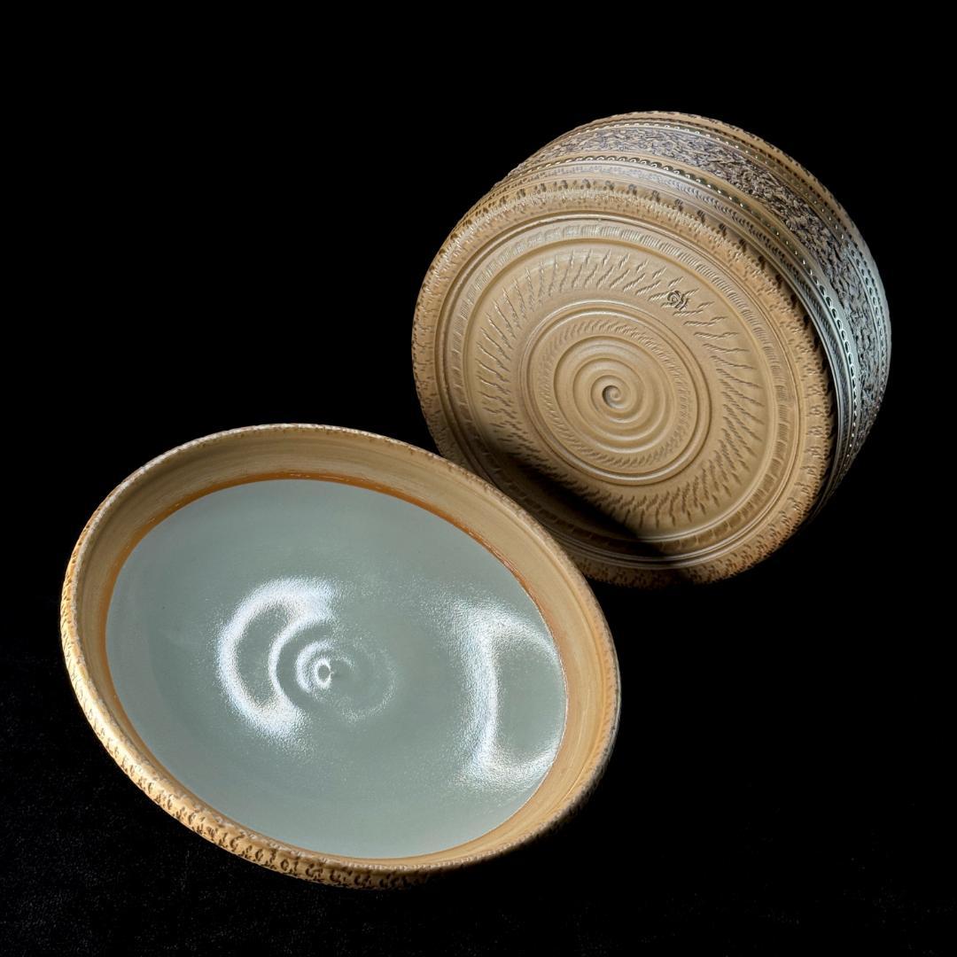 北川宏幸　陶房 弥三郎　焼〆蓋物　茶道具