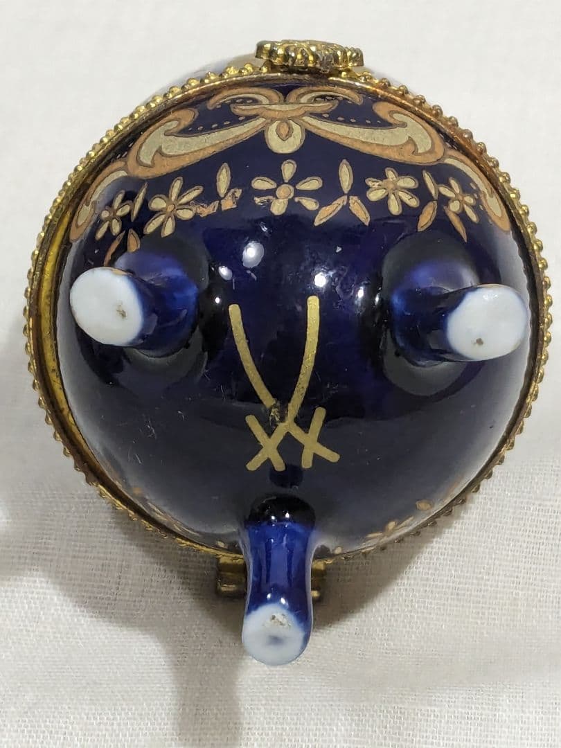 Meissen　マイセン　卵型ジュエリーボックス　大·小　置物　オブジェ　陶器