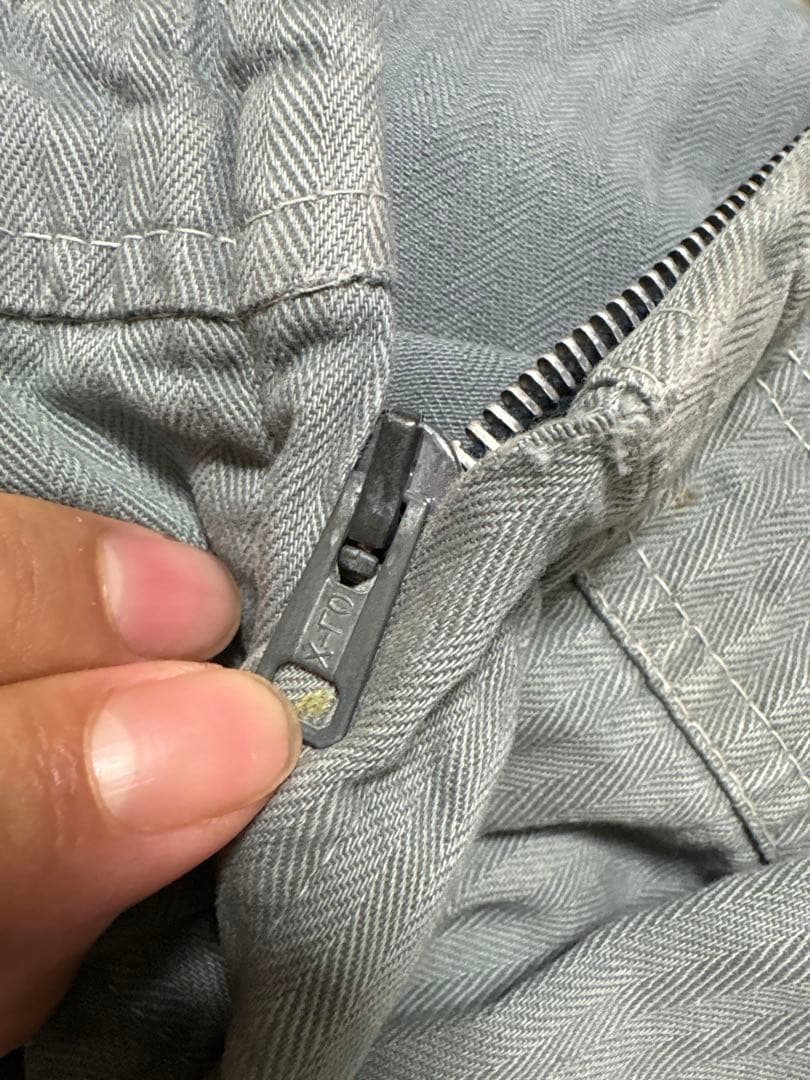 50s〜60sワーク カバーオール ヘリンボーンツイル HBT TALONジップ