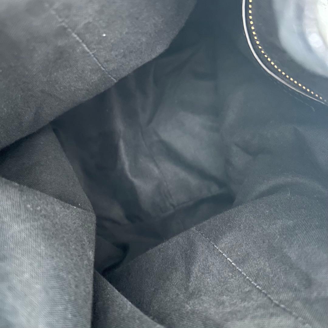 【美品】 VASIC bond 2way レザー ハンドバッグ 黒 シボ革