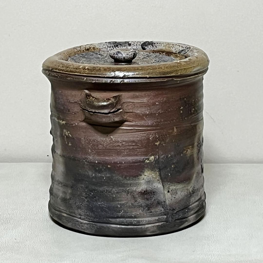 十五代 木村長十郎 友敬 備前焼 水指 共箱 木村友敬 茶道具 【k3449】