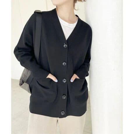 新品　Spick&Span ダブルジャガードビッグカーディガン