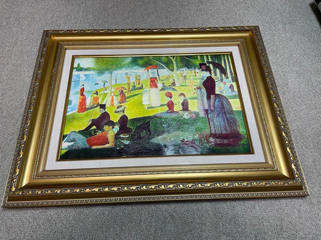 【立体複製画】グランド・ジャッド島の日曜日の午後 ジョルジュ・スーラ