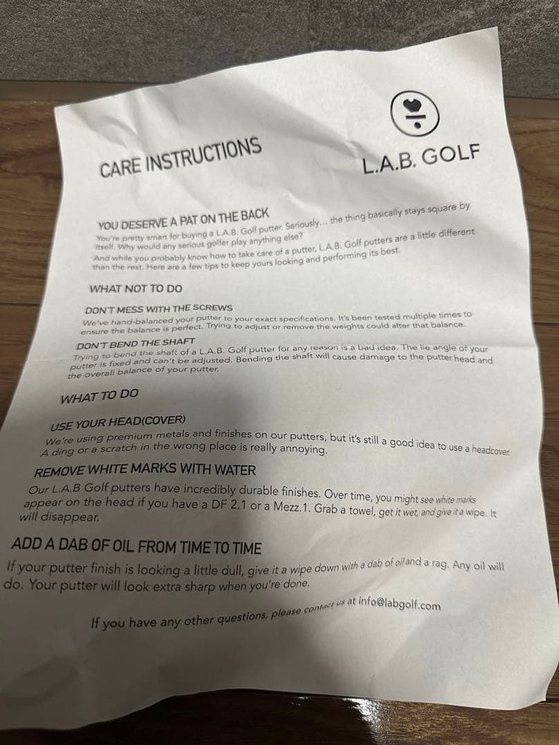 【新品、未使用品】L.A.B. GOLF パター OZ.1i HS 34㌅