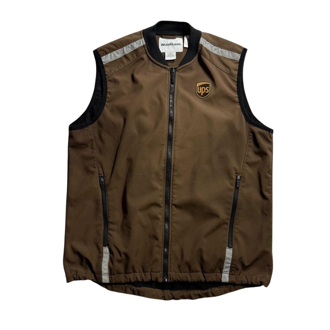 WEAR GUARD UPS ユニフォーム ワークベスト ブラウン リフレクター