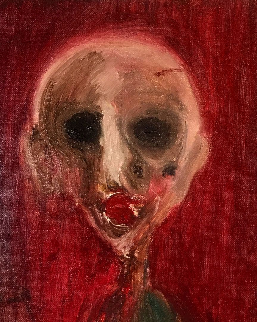 油彩　キャンバス　サイン有り