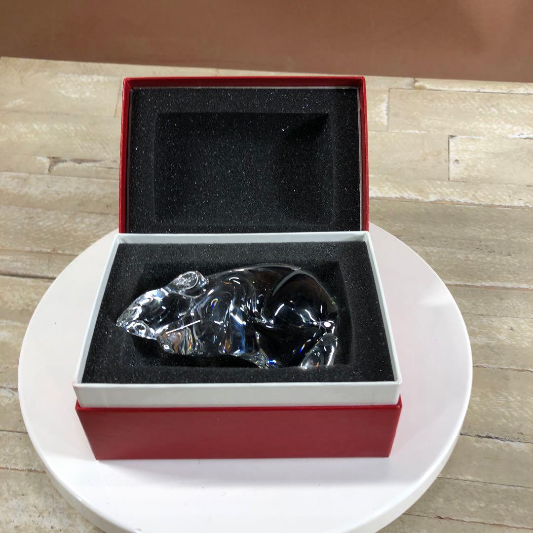 Baccarat ガラス製ネズミの置物 約11cm