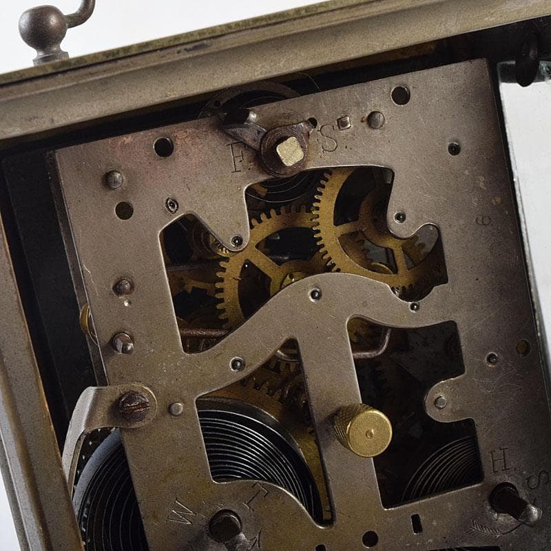 アンティーク　昭和レトロ　謙信洋行　置時計　ゼンマイ式　ジャンク品　VR8849