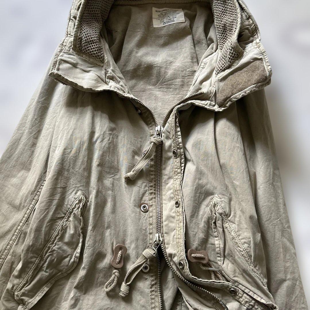 Goa ミリタリージャケット　メンズ　ロング　フード収納　ダブルジップ　y2k