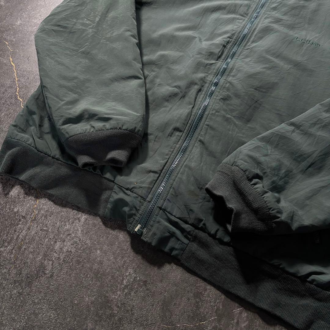 L.L.Bean エルエルビーンウォームアップジャケットグリーンフリース古着XL