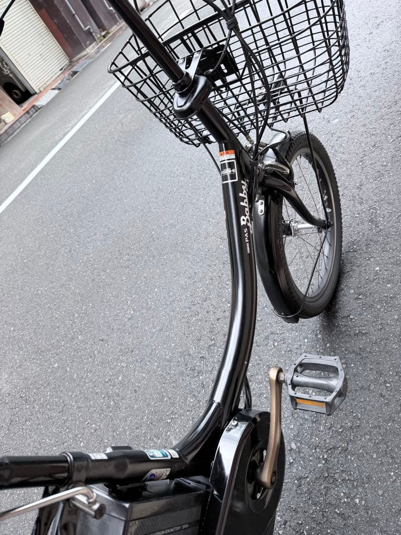 大阪府　子供乗せ　ヤマハ　電動アシスト自転車 チャイルドシート付き 黒