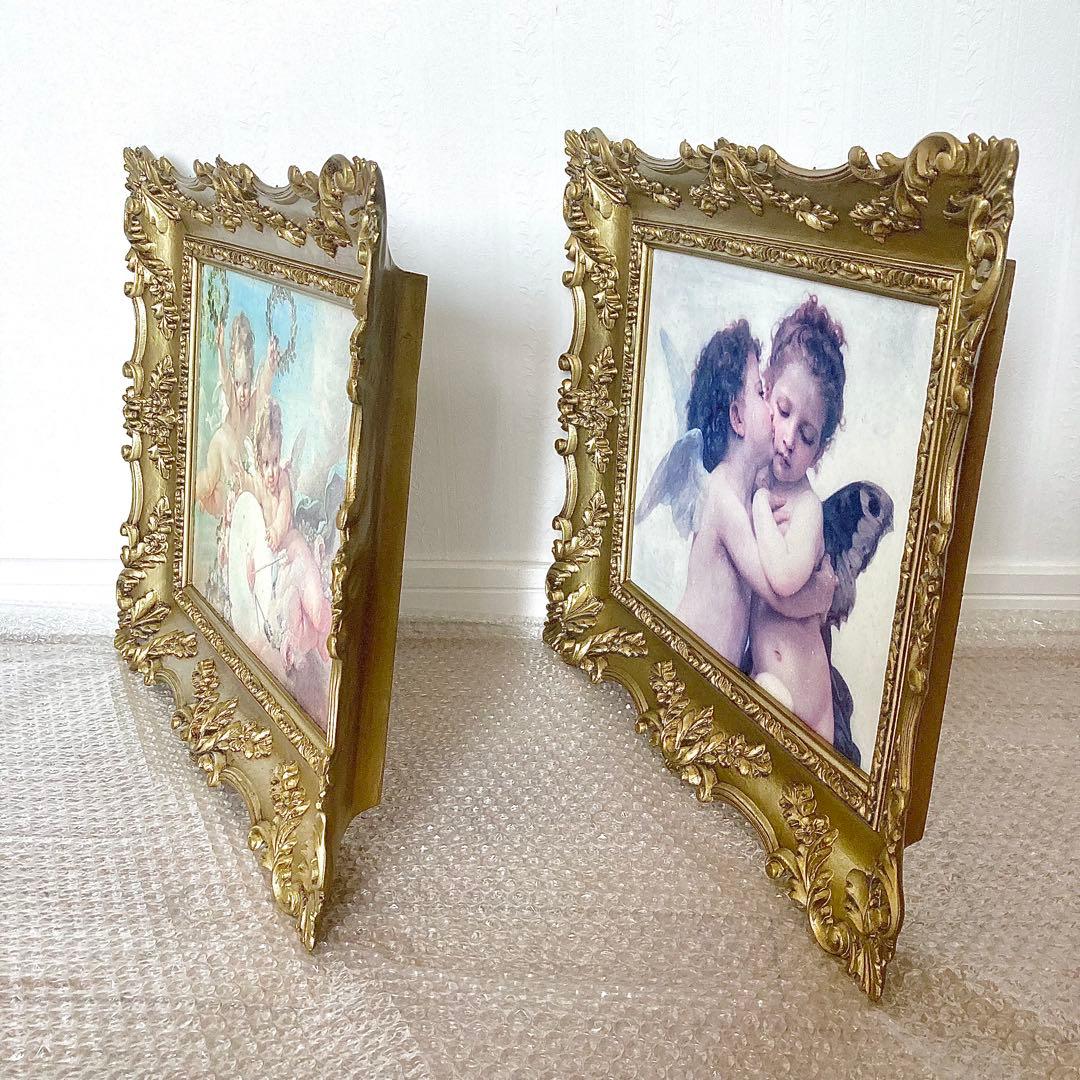 限定セール中！ ◆アンティーク 額 天使 エンジェル 絵画 アート 額縁