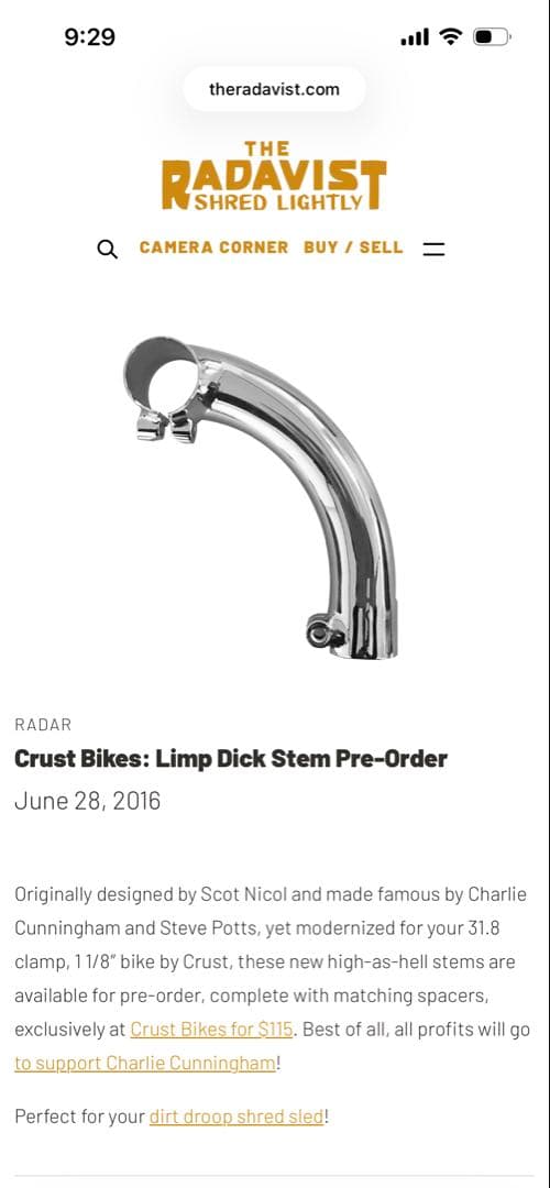 パーツ CRUST BIKES L.D.stem 90mm