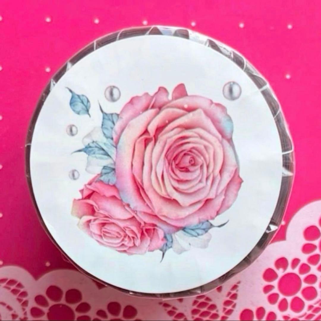 贝壳光 6cm×5m 罗莎恋曲 海外マステ　海外マスキングテープ　バラ