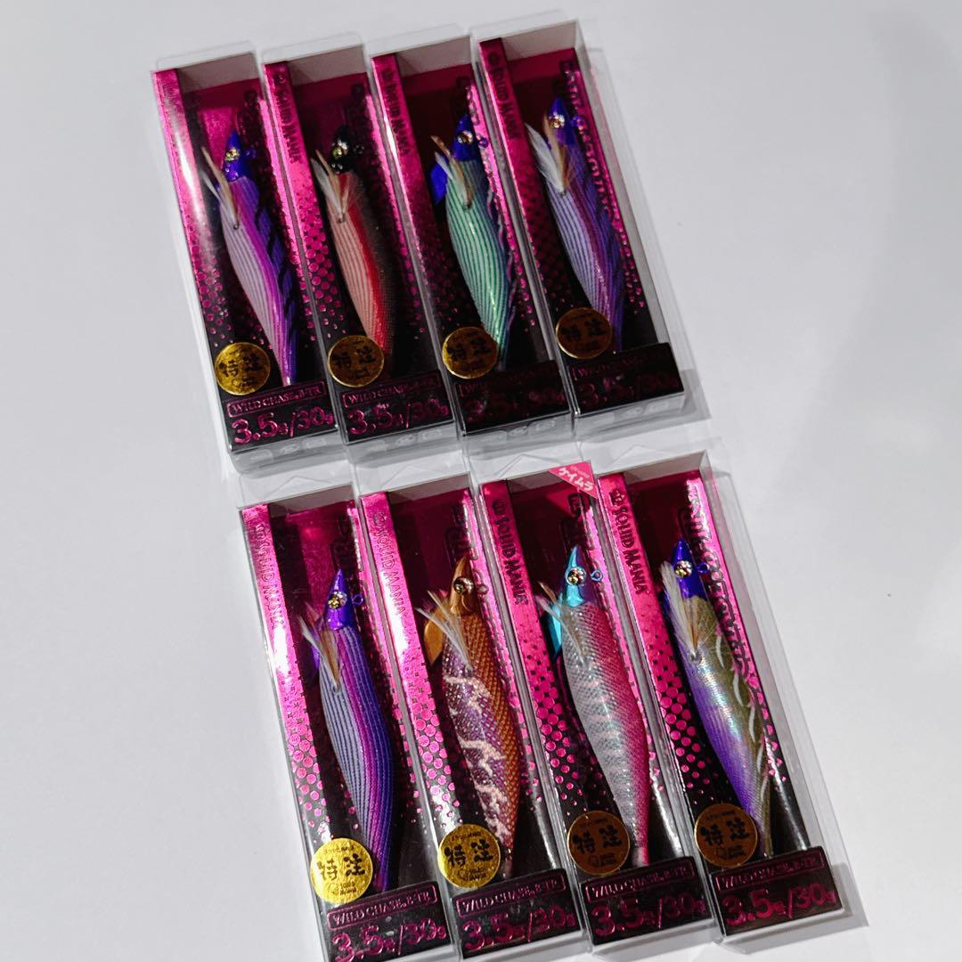 スクイッドマニア　ワイルドチェイスB-TR 3.5号　新色8本セット