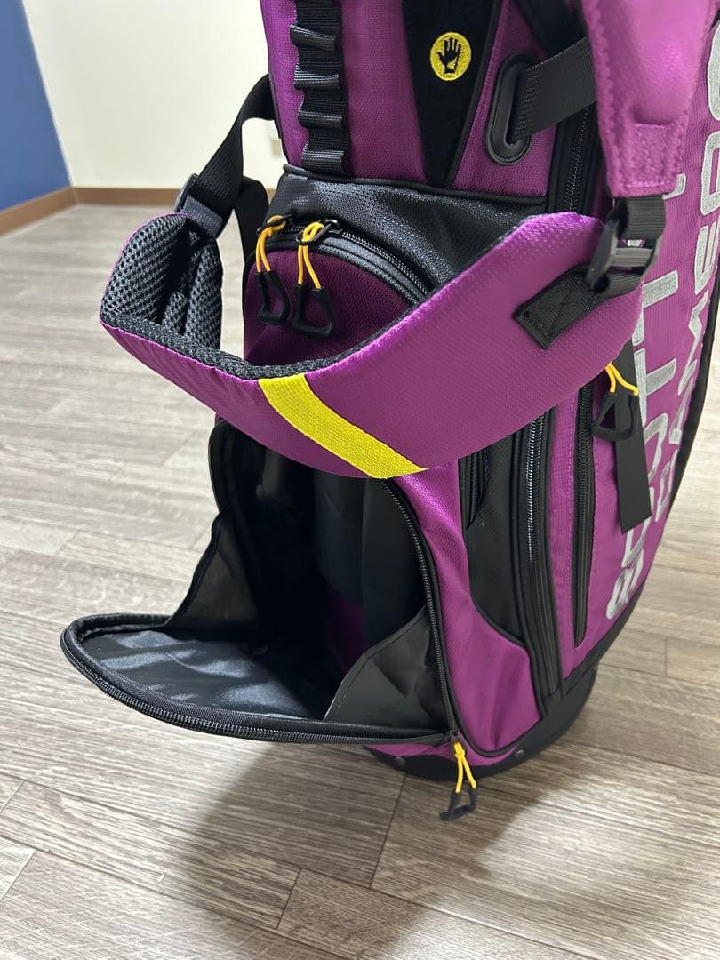 目立つ！美しいパープルカラーがゴルフ場で映えます！スタンド式キャディバック