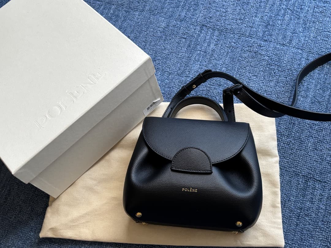 値下げ　POLENE Numero Un Nano ブラックショルダー バッグ