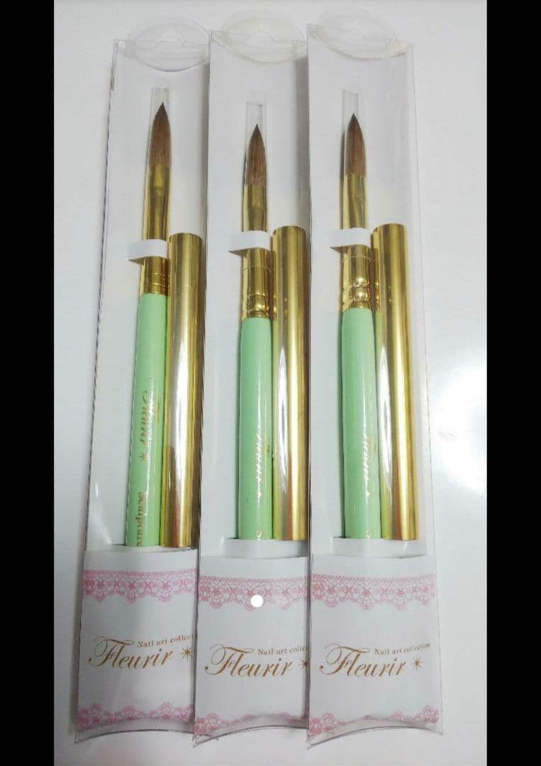 【1/30迄値下げ】フルーリア スカルプチュアブラシ グリーン３本セット