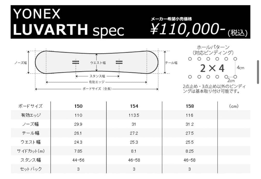 【パウダーボードセット美品】YONEX LUVARTH GENESISドラグダケ