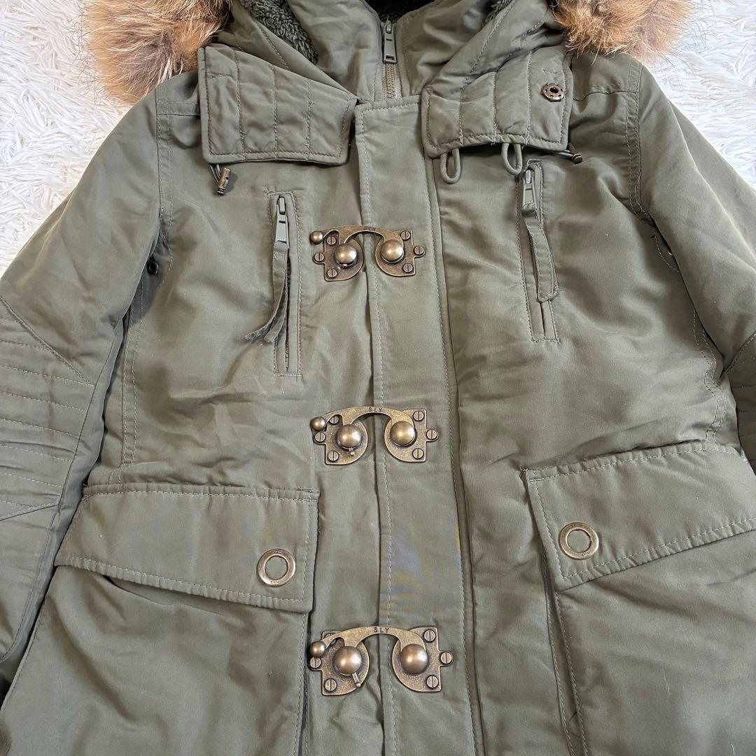 00s y2k SLY N3B モッズコート ロング 平成ギャル ファー フード