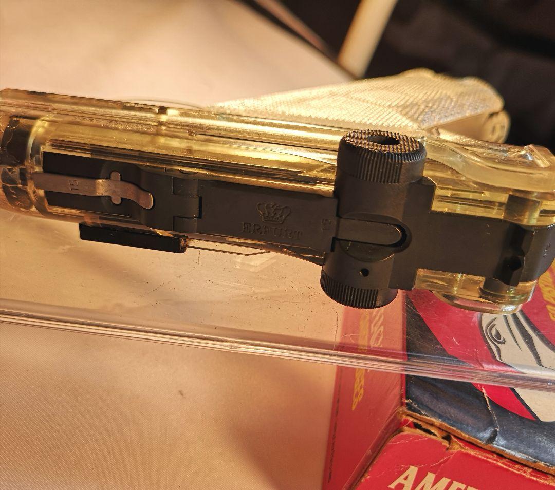 タナカ限定ルガ—Ｐ08 シ—スルーモデル4インチ ブロ—バックガスガンプラ製