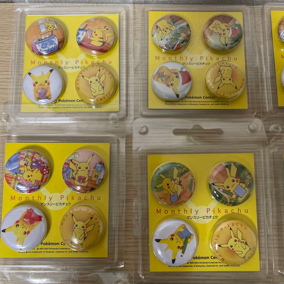 Monthly Pikachu ピンズ 12個セット　ポケモンセンター　2003