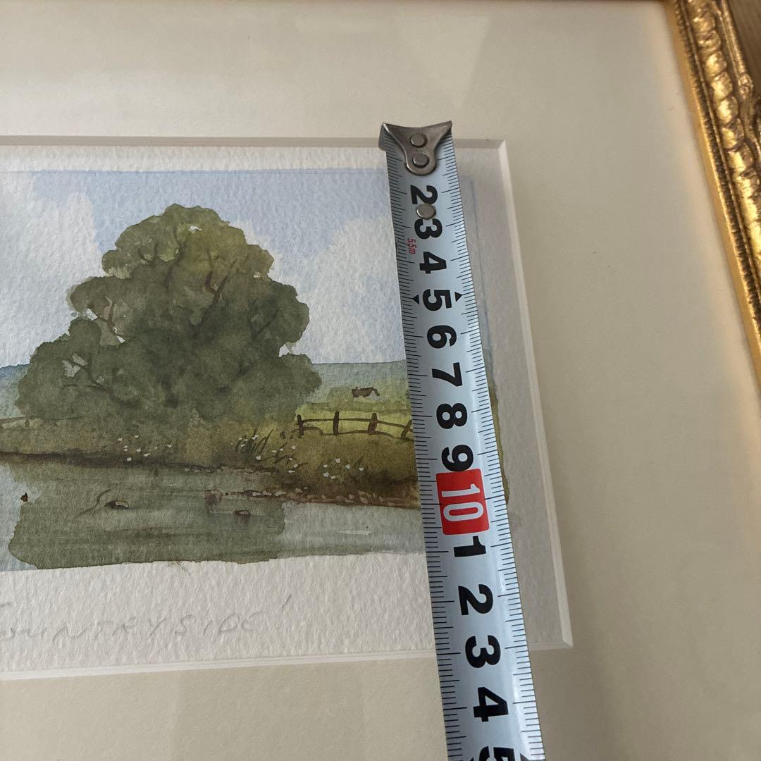 Digby Page イギリス　水彩画　Quiet country side