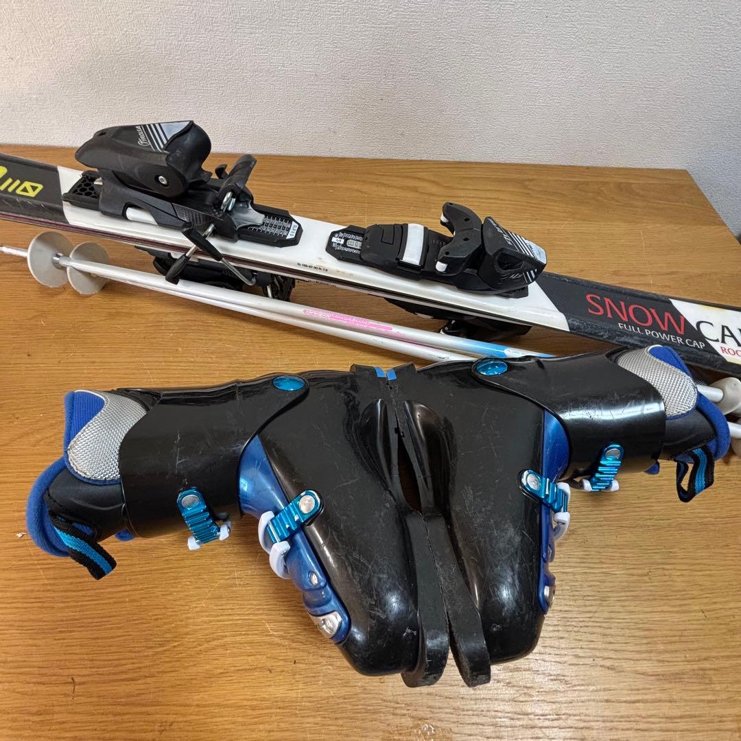 ジュニアスキーセット　ストック付　110cm hart 20-20.5cm