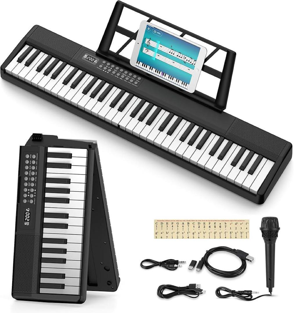 新品⭐️電子ピアノ 折りたたみ 電子キーボード 61鍵盤 キーボード MIDI機能