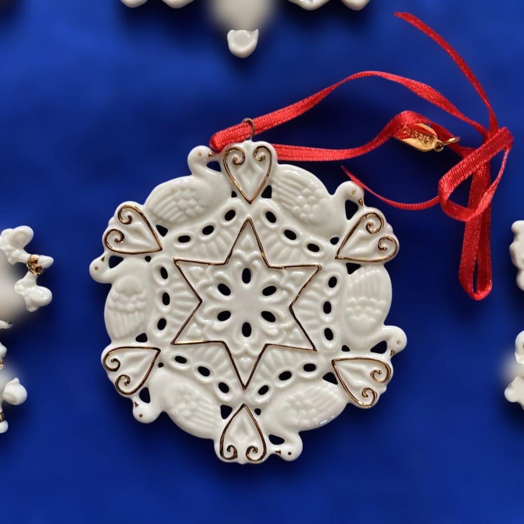 レノックス社製　雪の結晶オーナメント12個セット