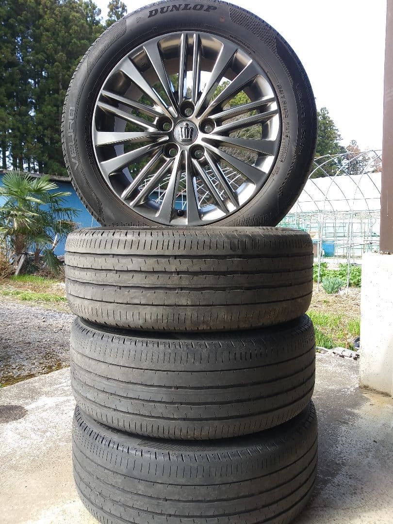 21系クラウン純正17インチアルミホイールタイヤ4本セット　引き取り限定