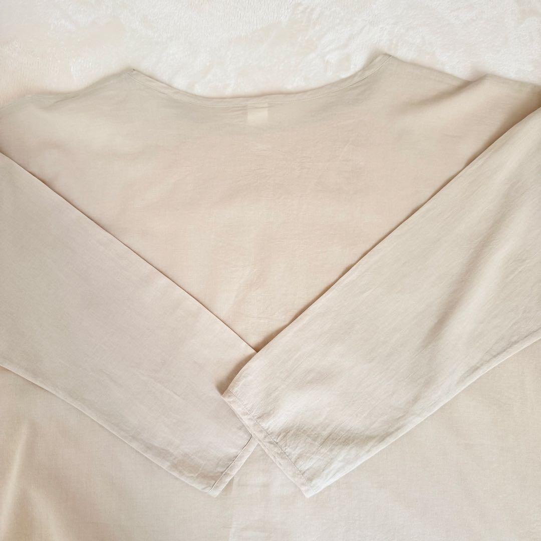 【美品】yoli simple wide blouse ブラウス ベージュ