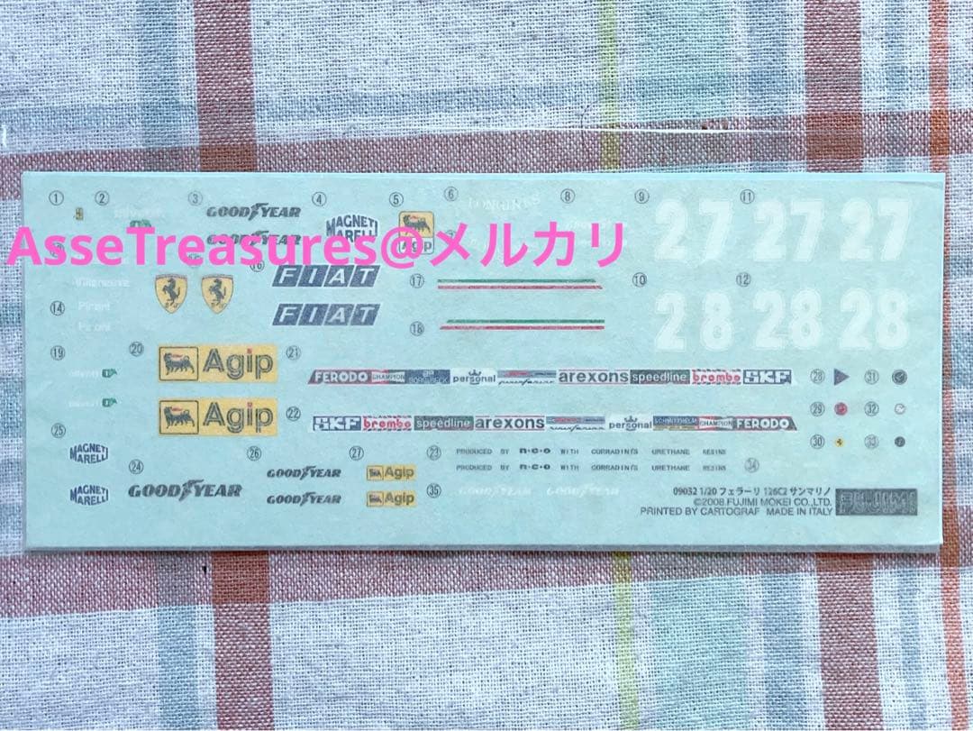限定品 フジミ 1/20 フェラーリ126C2 w/カルトグラフデカール 良状態