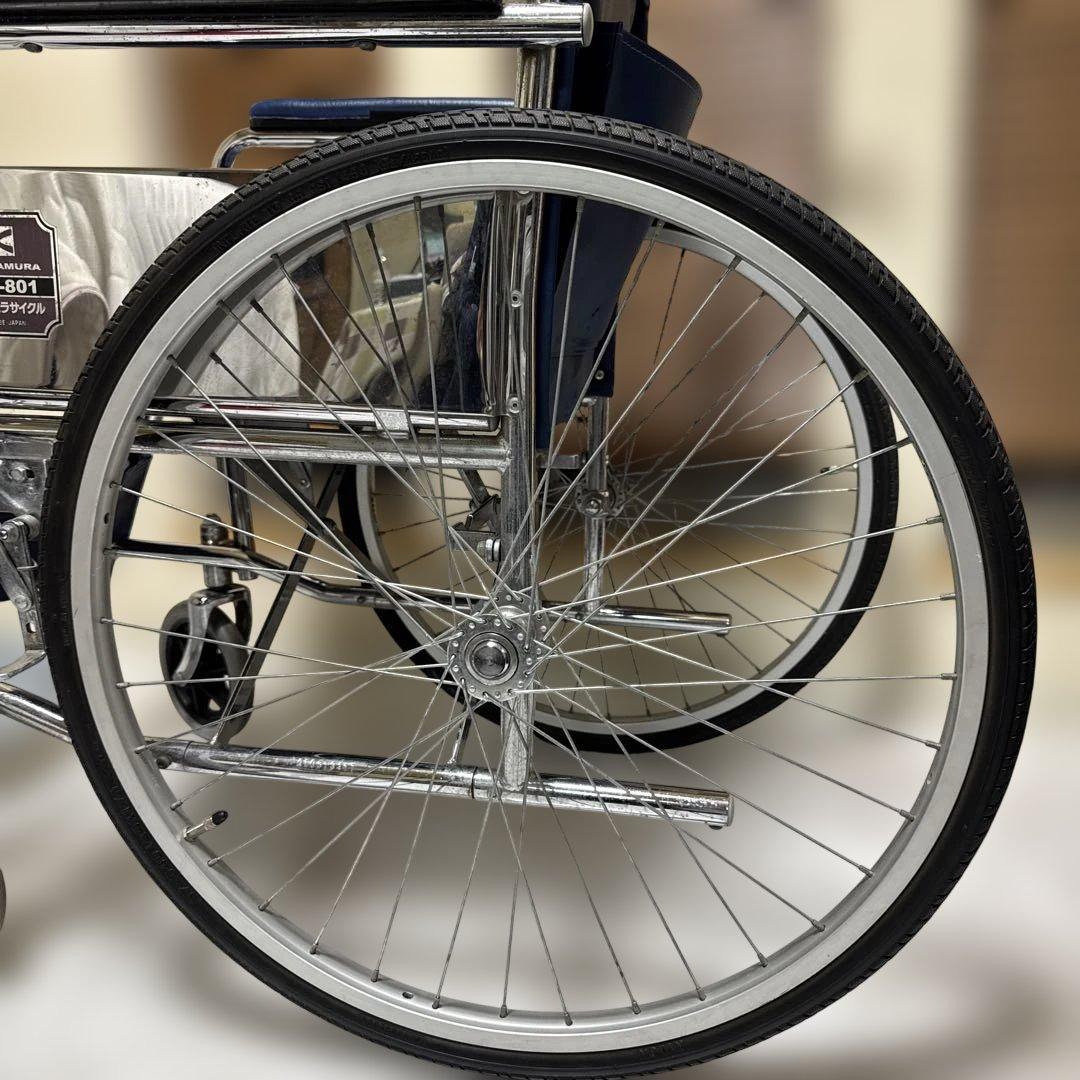 送料込 カワムラサイクル 病院・施設で定番のスチール製自走式車椅子 標準