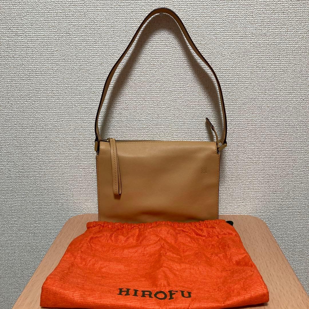 【美品】HIROFU ヒロフ レザー ワンショルダーバッグ ハンドバッグ 肩掛け