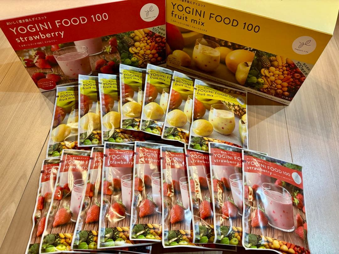 LAVA ヨギーニフード100フルーツミックス7袋 ストロベリー9袋 合計16袋