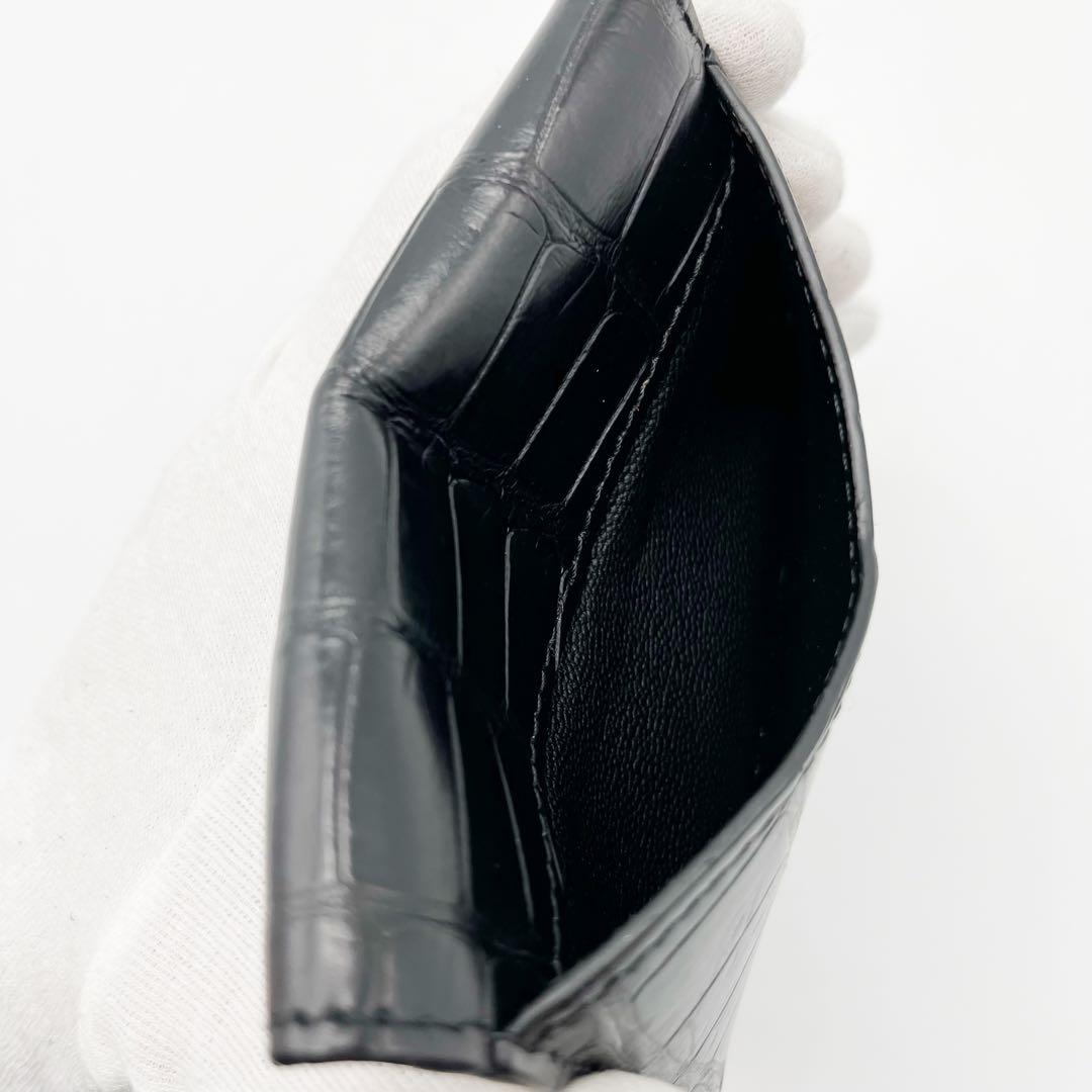 レア　ルイヴィトン オーガナイザードゥポッシュ　名刺入れ　黒　クロコダイル