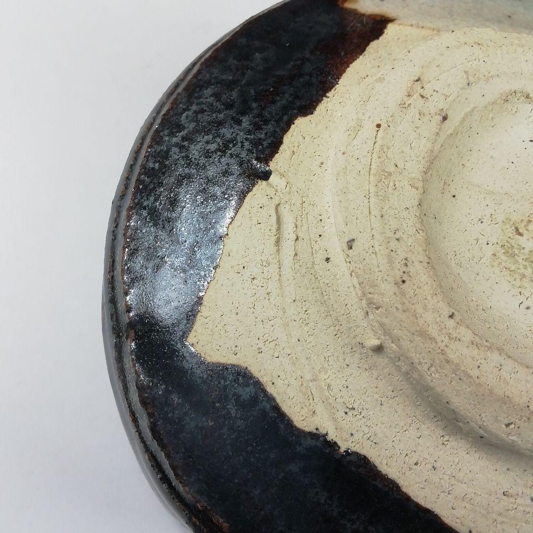 Ｔ５７４　茶碗　『黒織部　茶碗』『白倉窯　伊村彰介』　共箱　抹茶碗　茶道具