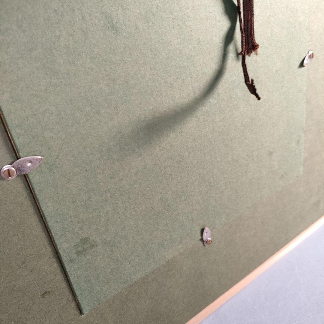 A1321-7/有田焼/源右衛門窯/古伊万里あやめ文陶板額/額装/陶額/