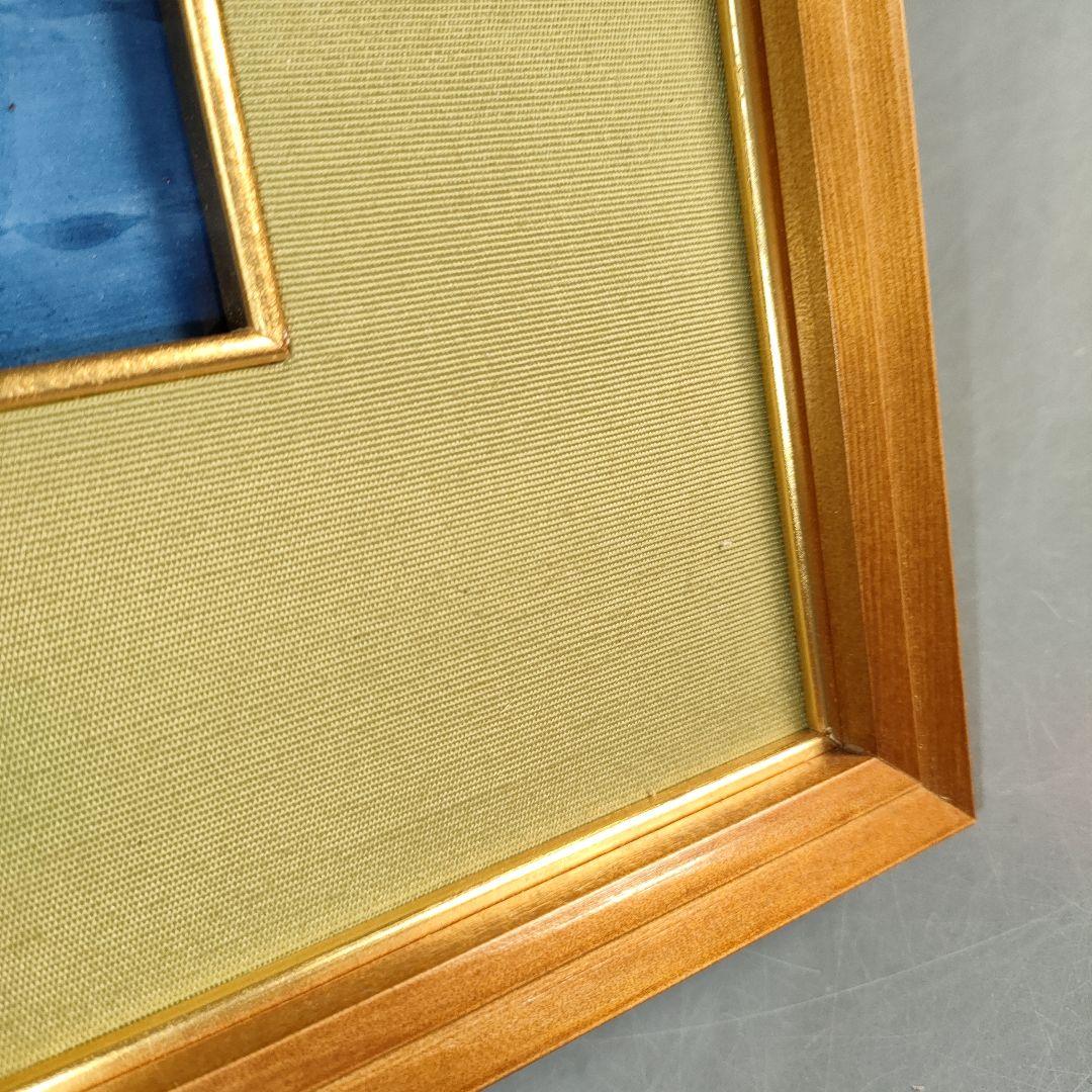 A1321-7/有田焼/源右衛門窯/古伊万里あやめ文陶板額/額装/陶額/