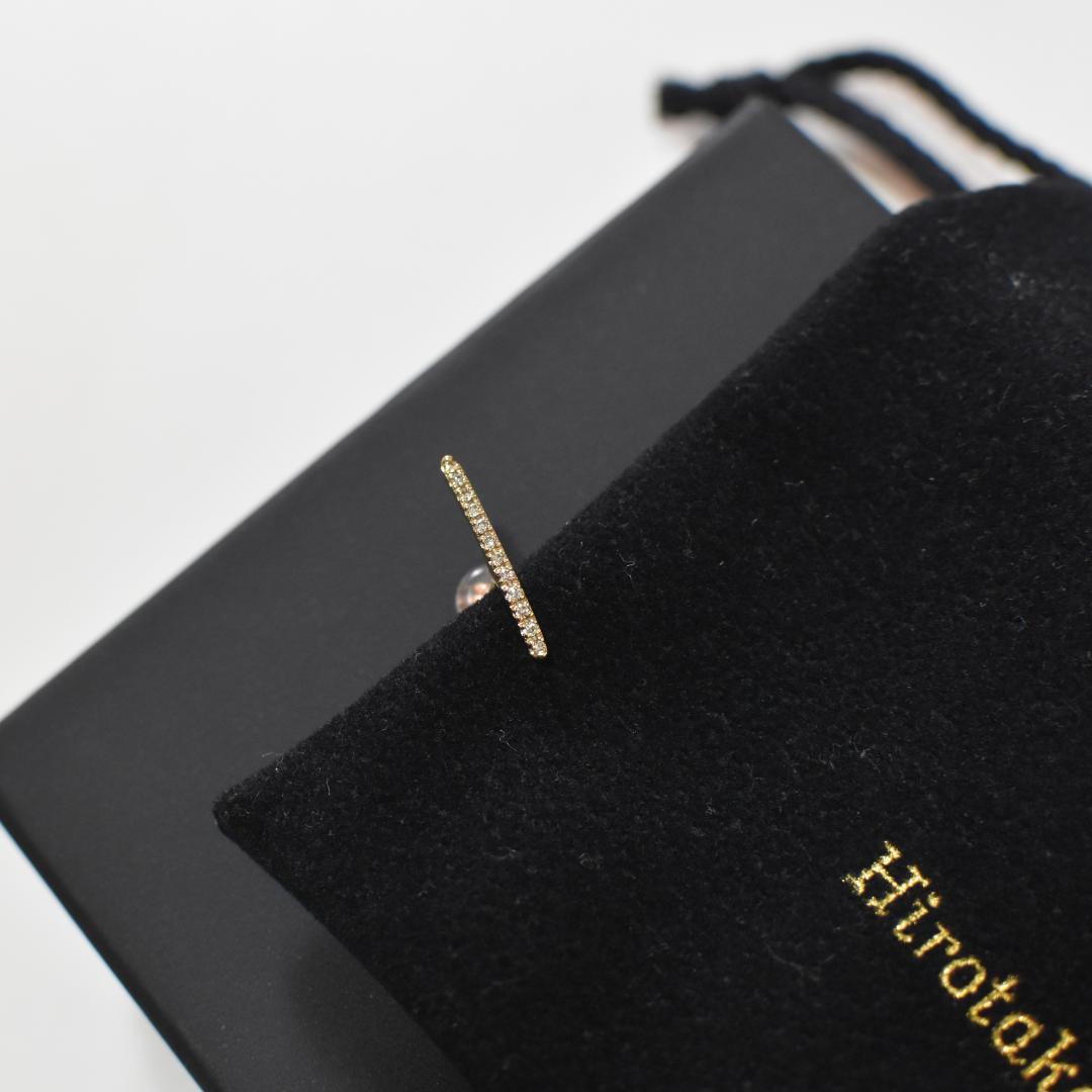 ■ Hirotaka ■ヒロタカ　 ショートバーダイヤモンド ピアス　　片耳