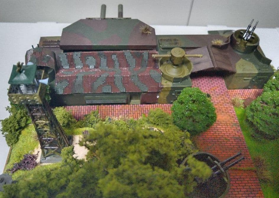 【ワンオフ】HO 仮想　本土決戦　津久田岬砲台　基地　日本軍　要塞　ジオラマ