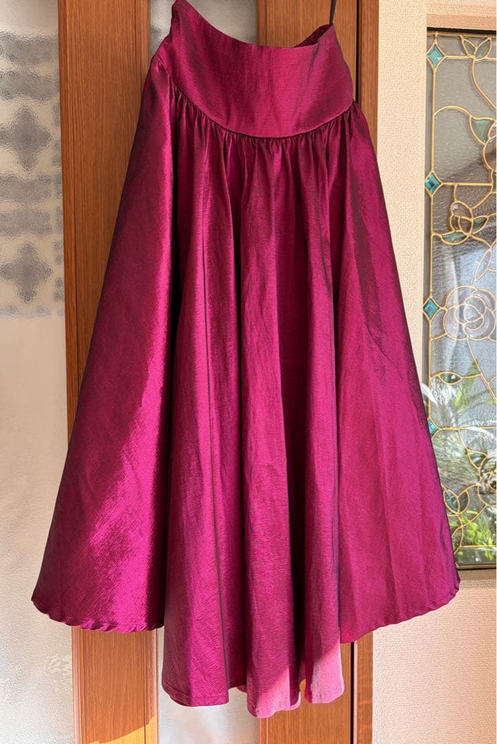 mmj マウナロア フラダンス 衣装 スカート 赤 ワインレッド ハワイアン