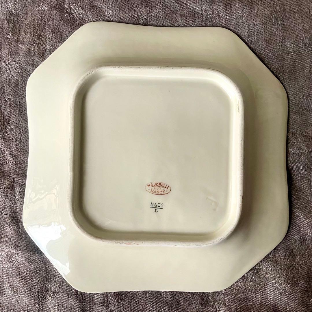 D*＊様 【希少レア美品】マジョレルナンシー×リュネヴィル隅切り角皿Bフランスア