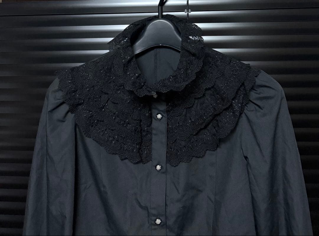 Moi-meme-Moitie 長袖フリル付きブラウス ゴスロリ ゴシック