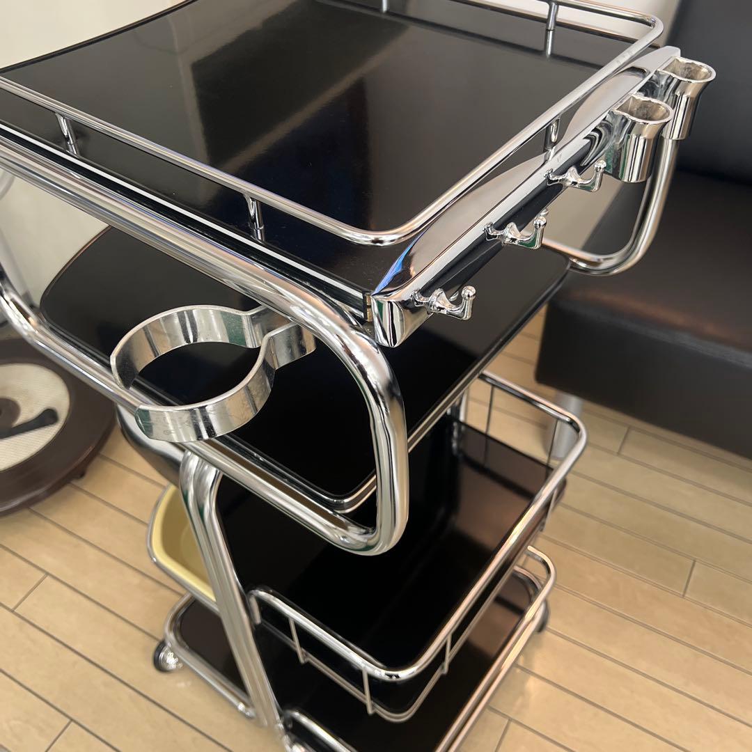 理美容用キャスター付きワゴン 2段収納