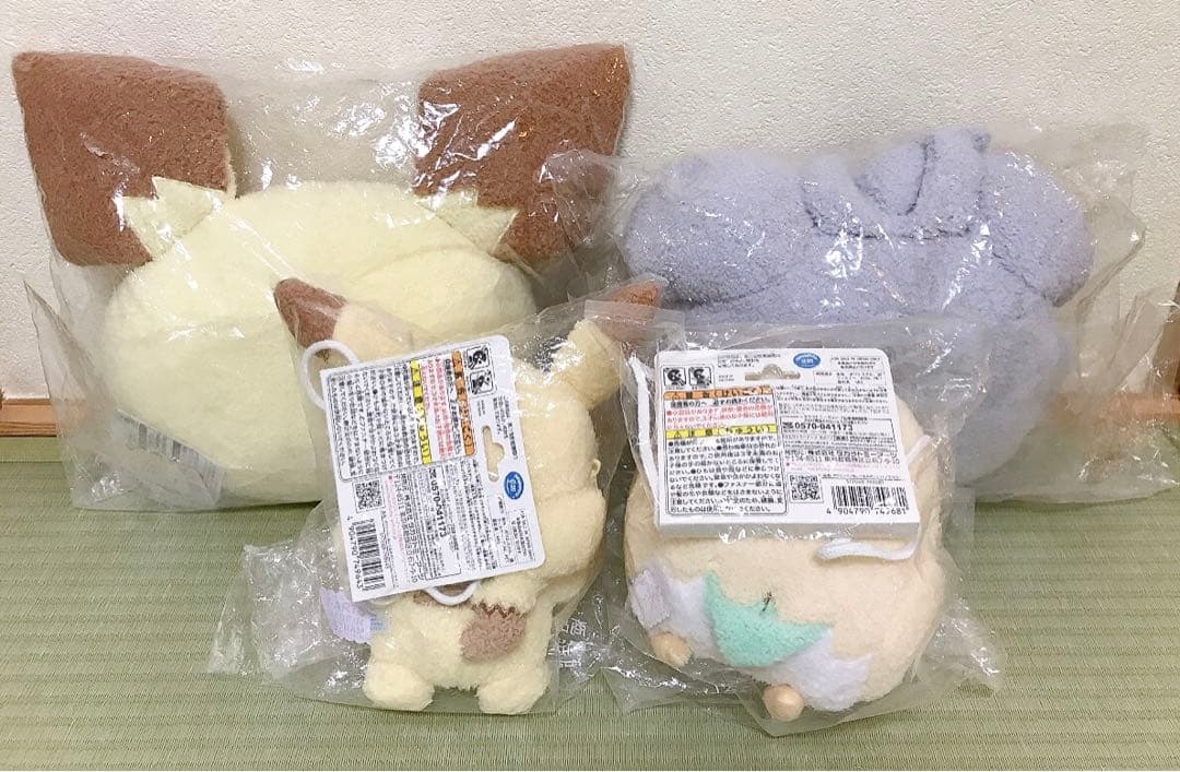 ポケモン ポケピース ぬいぐるみポシェット フェイスクッション 4点セット