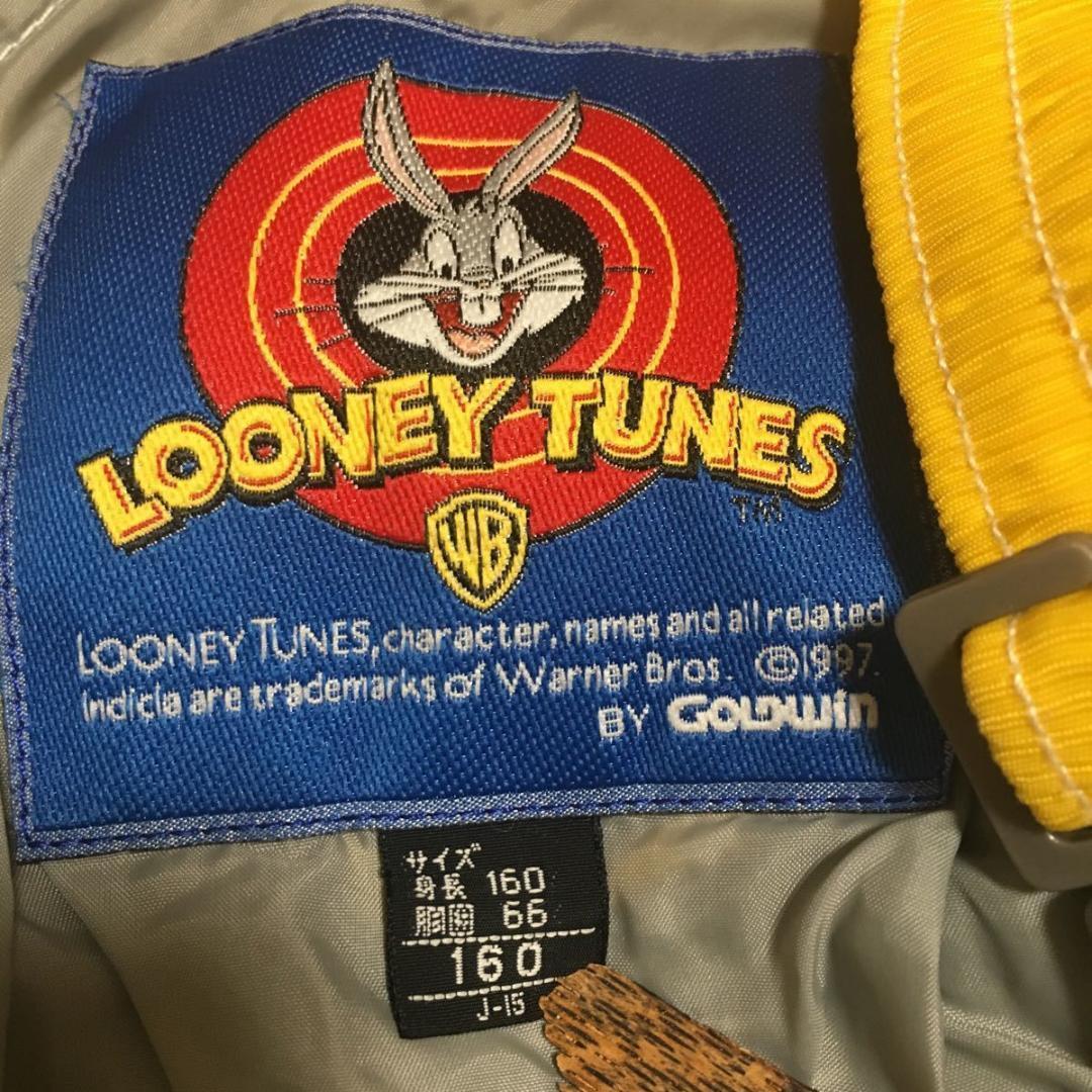 90s LOONEY TUNES キッズ スキーウェア 160 古着 上下